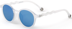 OLIVIO 太阳眼镜椭圆形经典系列-水母白