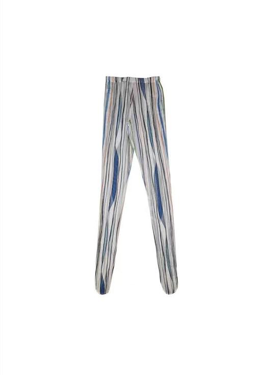 花色网纱打底裤 / 蓝色——中国设计师品牌QIUSHU TING 商品图1