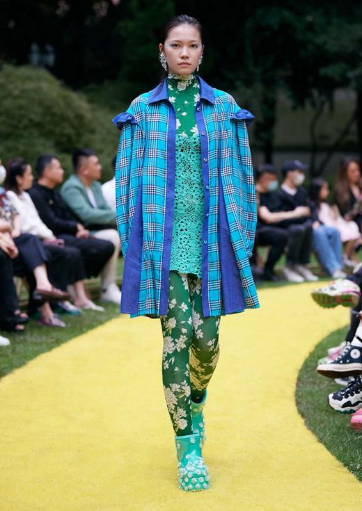 针织打底衫 /绿色——中国设计师品牌QIUSHU TING 商品图1