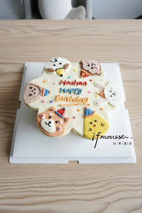 「女士」手绘干杯蛋糕 图案可定制