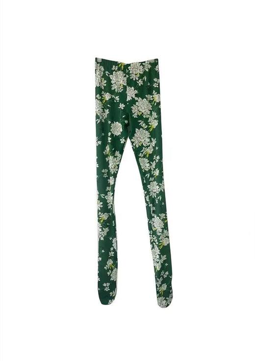 针织打底裤 /绿色——中国设计师品牌QIUSHU TING 商品图1