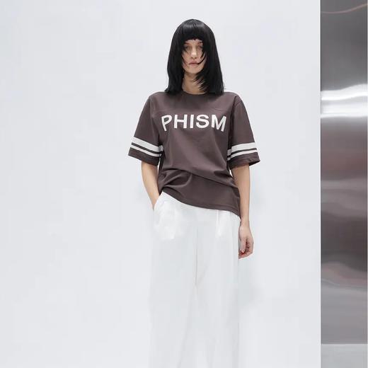 运动风肩部拼接T恤 商品图0