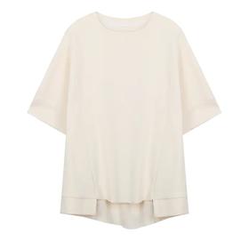 蝙蝠袖不规则拼接T恤