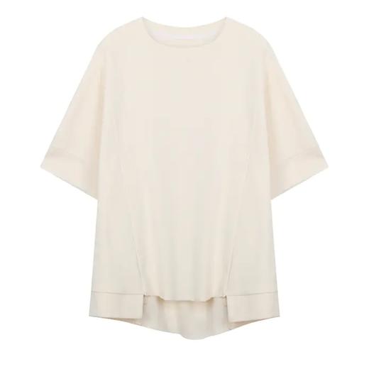 蝙蝠袖不规则拼接T恤 商品图0