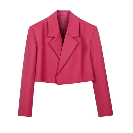毛边儿短款阔肩西服 商品图0