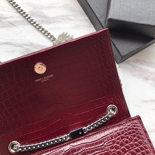 春季特惠💰1080 原单YSL圣罗兰 走秀款原单小鳄鱼纹流苏包377628 商品图6