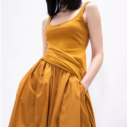 紧身方领高开衩背心 商品图1