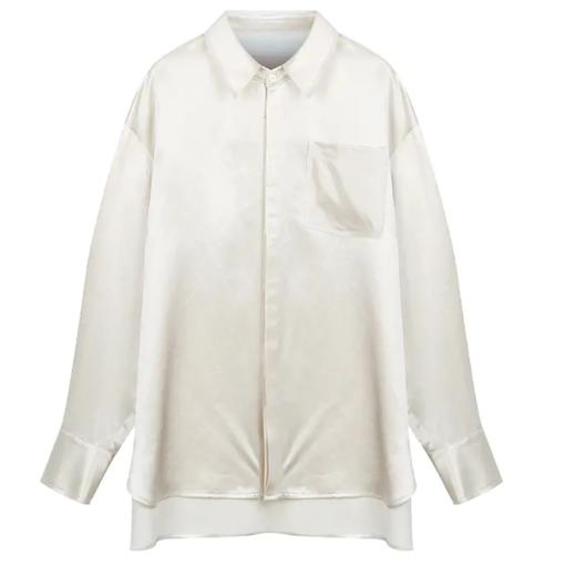 醋酸缎面休闲衬衣 商品图2