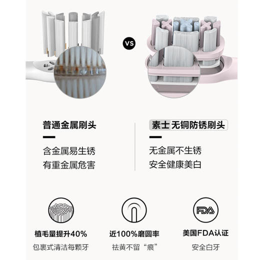 素士X3U升级版声波电动牙刷家用男女成人款 商品图7