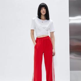 垫肩款腰部系带T恤