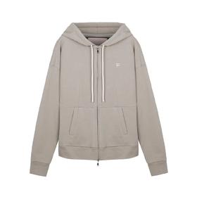 收腰连帽开襟卫衣