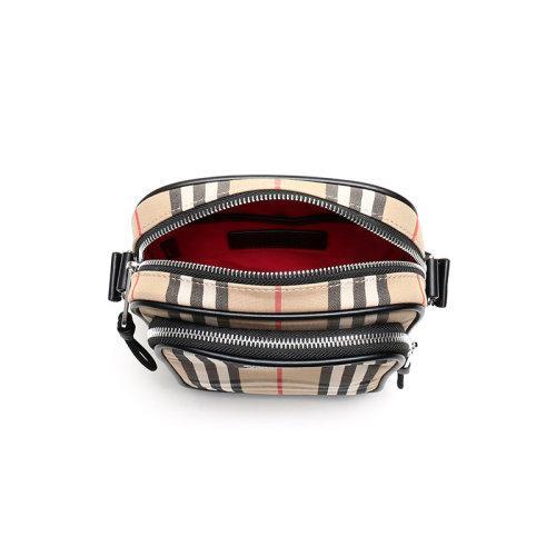 BURBERRY/博柏利 男女通用款Vintage格纹织物/配皮单肩斜挎包 80233811 商品图4