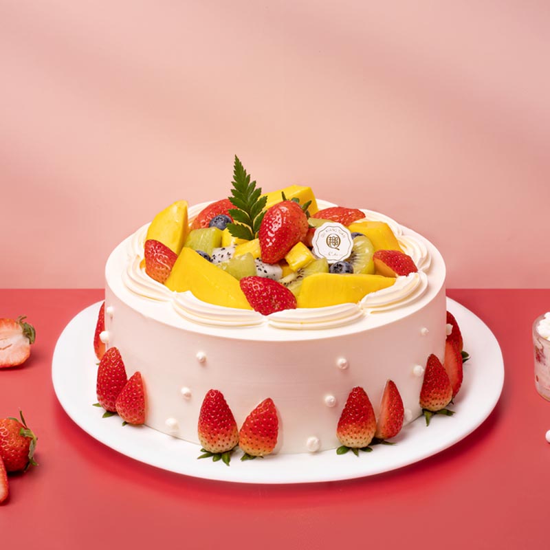 【新品推荐】浪漫果纷 2磅蛋糕 100%新鲜现做 免费配送