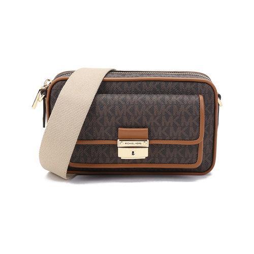 Michael Kors/迈克·科尔斯【22春夏新款】女士Bradshaw系列人造革单肩斜挎包老花图案中号 32F1G2BC2B 商品图0