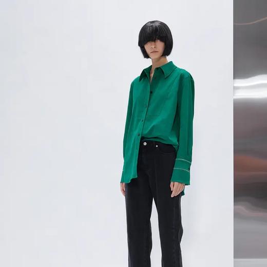 宽松拼接休闲衬衣 商品图0