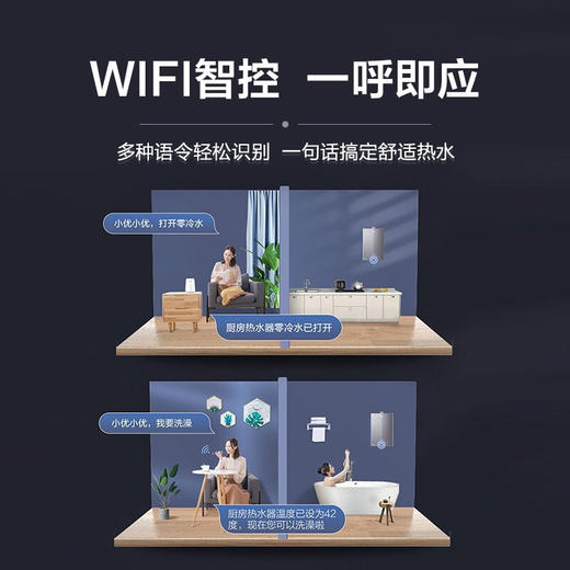 海尔16升双增压零冷水燃气热水器天然气 大水量瀑布洗 WIFI智控家用 JSQ30-16JR7(12T)U1 商品图7