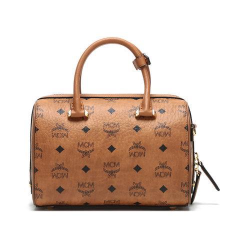 MCM/MCM 女士涂层帆布/配皮手提单肩斜挎包波士顿包MWBAASE02 商品图3