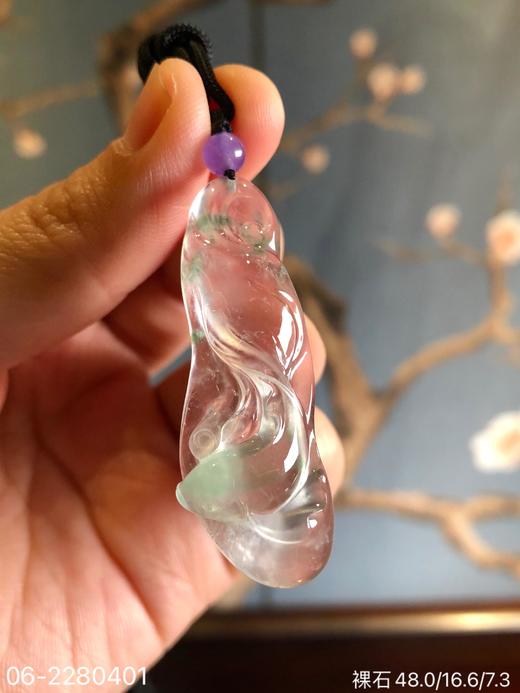 玻璃飘翠如鱼得水吊坠 89999【06-2280401】 商品图0