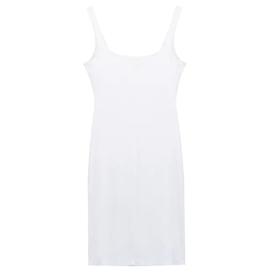 方领紧身吊带连衣裙