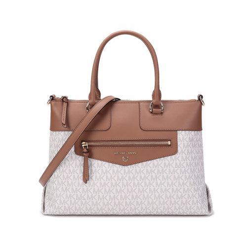 Michael Kors/迈克·科尔斯【22春夏新款】女士Warren系列人造革/皮革手提单肩斜挎包老花图案 30H1GWRS2B 商品图5