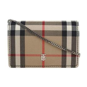 BURBERRY/博柏利 女士织物卡包手拿包单肩斜挎包链条包80169821