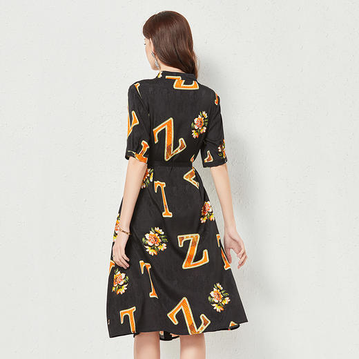 丁摩  高档时尚沙滩裙桑蚕丝裙子印花真丝连衣裙Q121167 商品图4