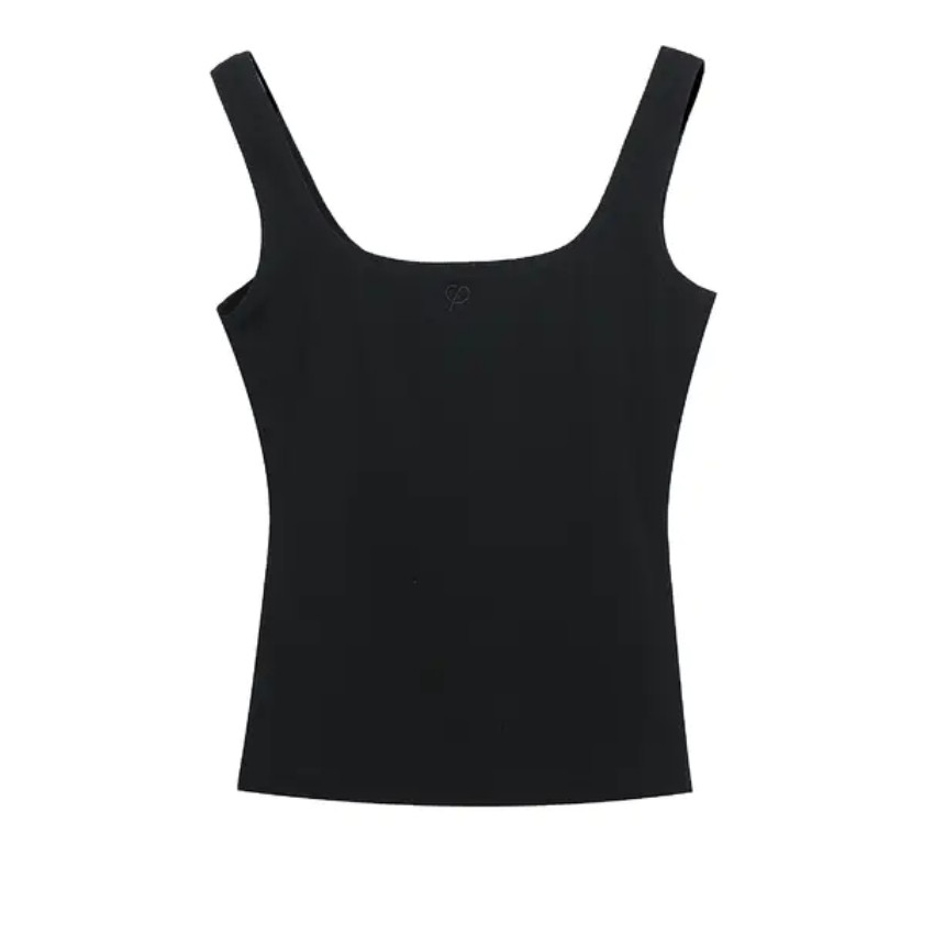 方领吊带内搭T恤