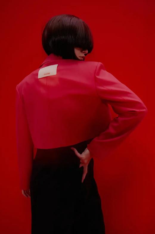 毛边儿短款阔肩西服 商品图3