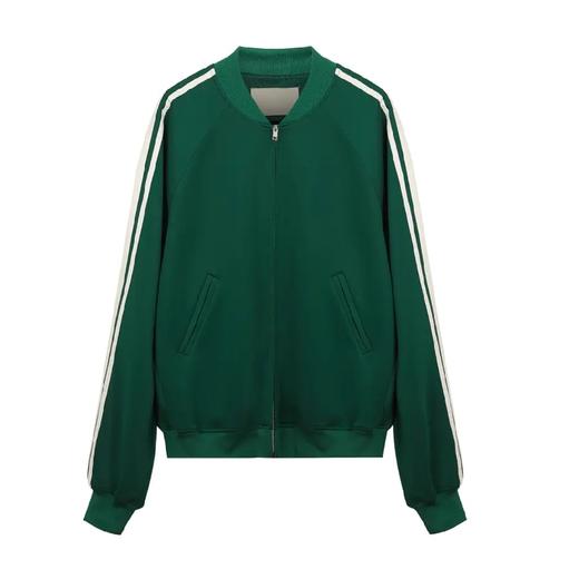 双条纹开襟运动服 商品图0