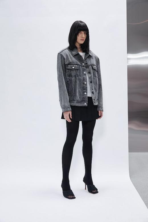 垫肩廓形牛仔外套 商品图1