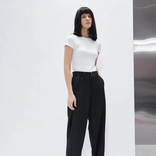 紧身螺纹打底弹力T恤 商品图0