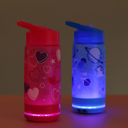 发光吸管水杯杯子 蓝色星球 550ml 商品图3
