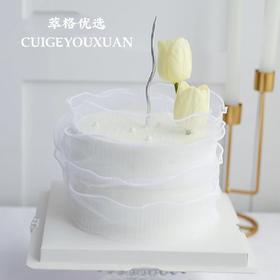 纯白郁金香女神蛋糕