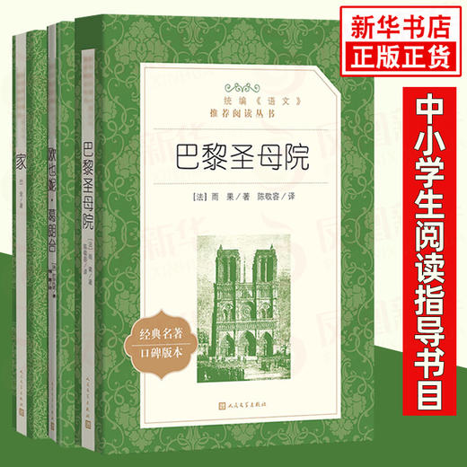 家欧也妮葛朗台巴黎圣母院全3册套装 学生语文课内外拓展阅读丛书 人民文学出版社 中外文学作品 高中课外读物 凤凰新华书店旗舰店 商品图0