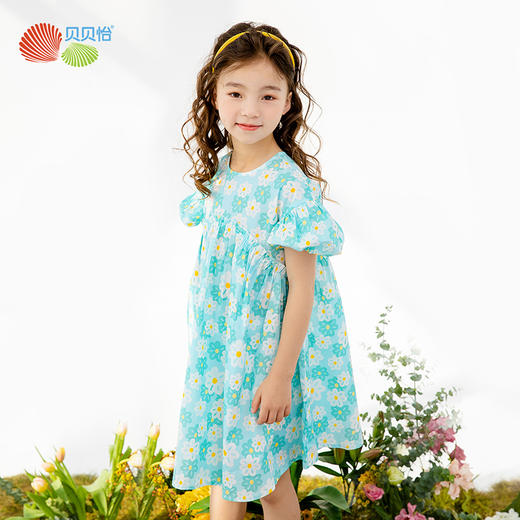 贝贝怡女童连衣裙女孩新款童装夏季薄公主裙女宝宝碎花裙子 商品图2