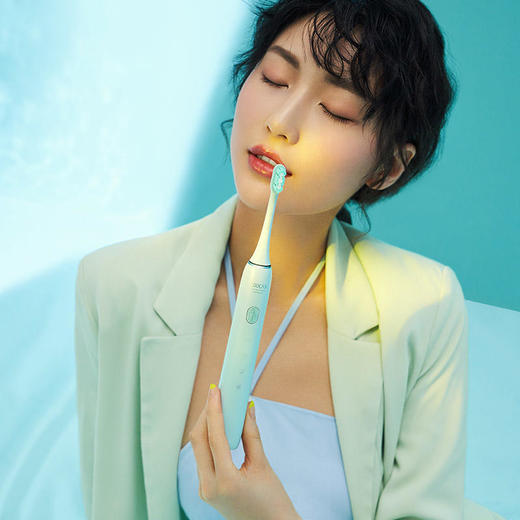 素士X3U薄荷绿声波电动牙刷自动充电式刷头礼盒套装 商品图1