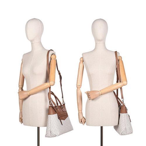 Michael Kors/迈克·科尔斯【22春夏新款】女士Warren系列人造革/皮革手提单肩斜挎包老花图案 30H1GWRS2B 商品图9