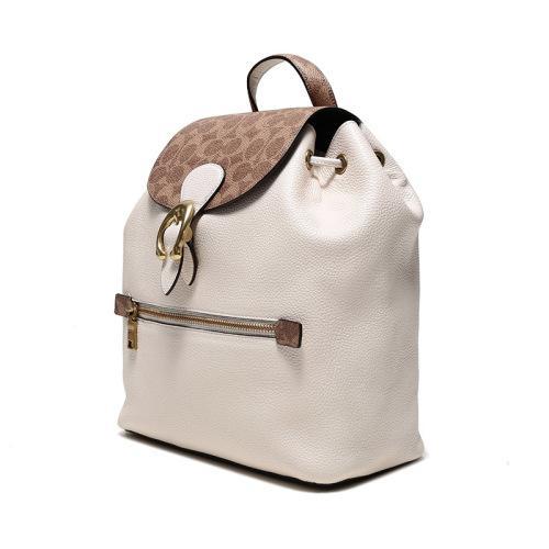 COACH/蔻驰 女士涂层帆布/配皮EVIE双肩包 75564 B4P0A 商品图1