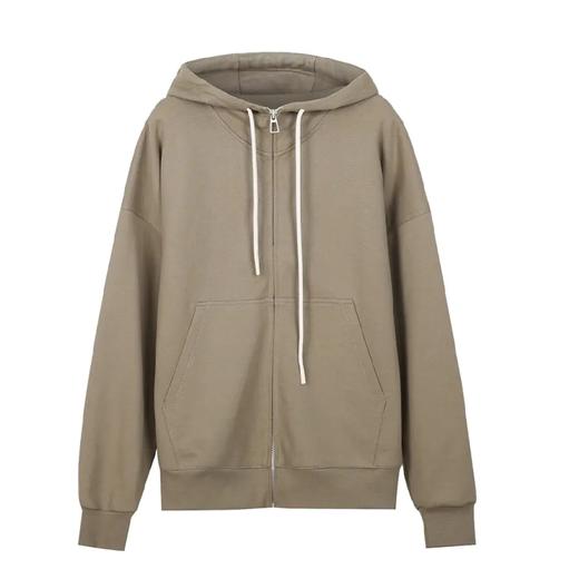 宽松连帽开襟卫衣 商品图0