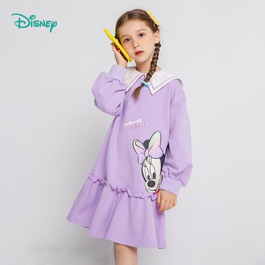 迪士尼童装女童连衣裙学院风米妮长袖连衣裙甜美淑女春新品 商品图1