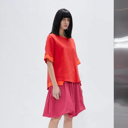 蝙蝠袖不规则拼接T恤 商品图1