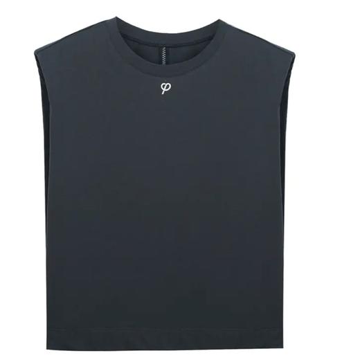 垫肩无袖短款T恤 商品图1