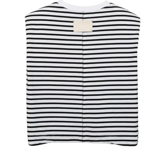 垫肩无袖短款T恤 商品图1