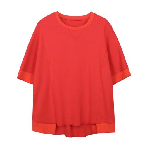 蝙蝠袖不规则拼接T恤 商品图0