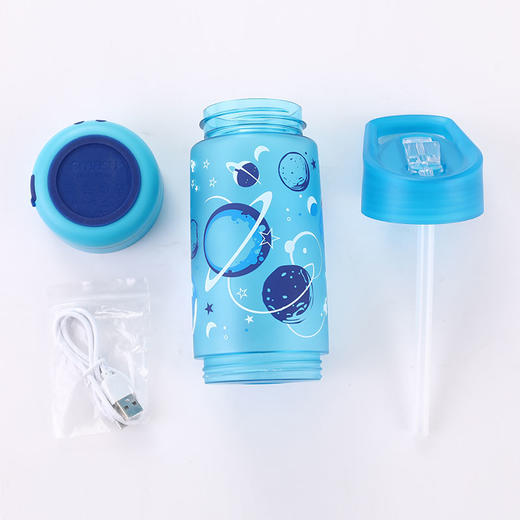 发光吸管水杯杯子 蓝色星球 550ml 商品图1