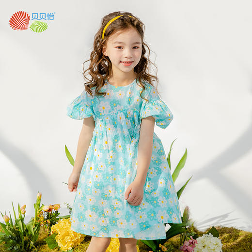 贝贝怡女童连衣裙女孩新款童装夏季薄公主裙女宝宝碎花裙子 商品图1