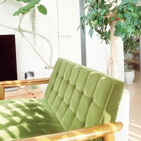 【KARIMOKU】日本进口Karimoku 60实木双人小户型日式简约复古休闲椅Kchair