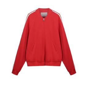 双条纹开襟运动服