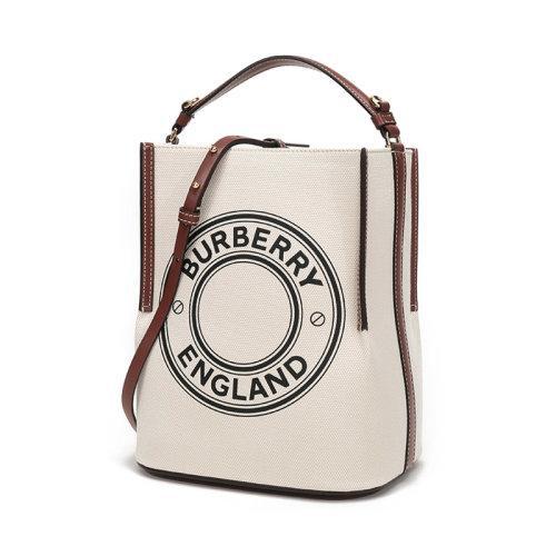 BURBERRY/博柏利 女款织物/配皮Peggy小号手提单肩斜挎包水桶包 8026824 商品图1