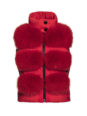 Goldbergh - FOXY, ladies woven bw real fox fur -ruby red - 戈德堡 - 滑雪夹克 - 红色